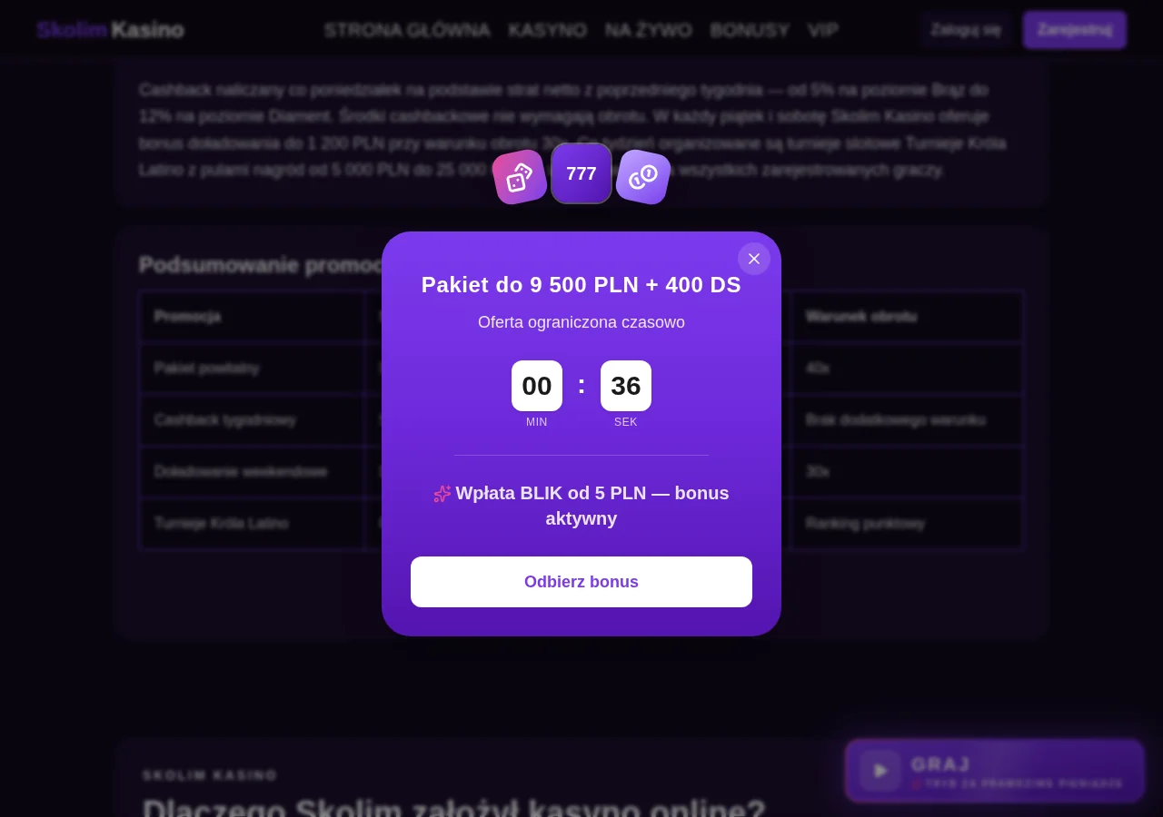 Skolim Kasino deposit methods